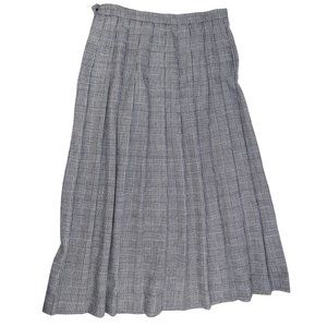 Long Plaid Pleated Skirt